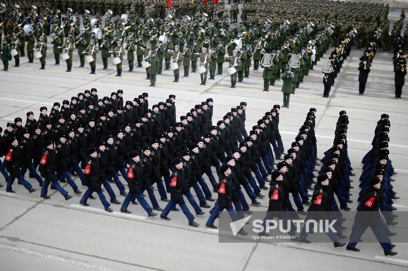 Joint drill for marching personnel of Moscow Garrison ahead of military parade