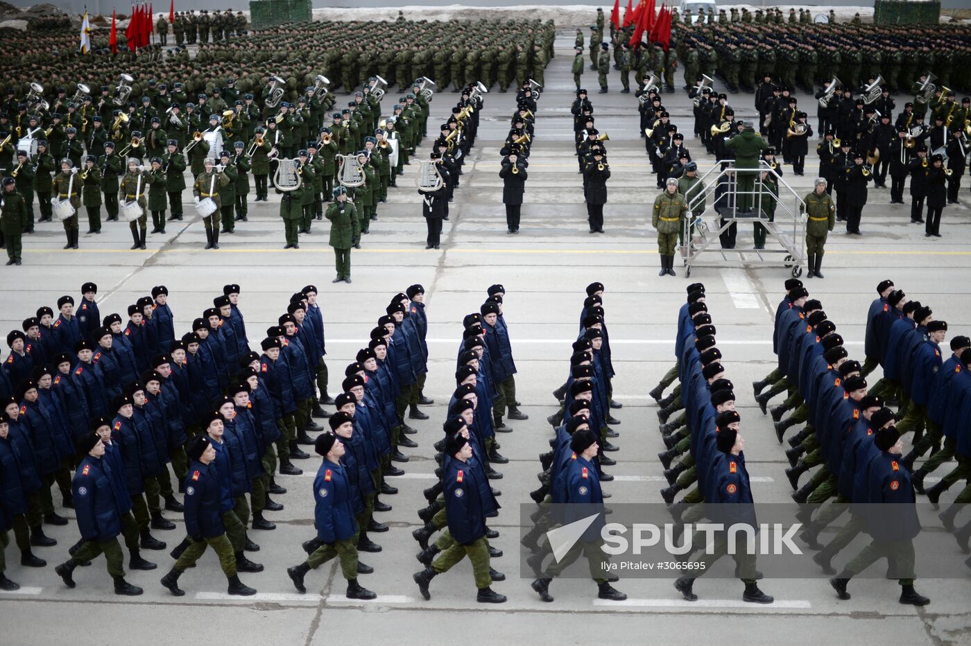 Joint drill for marching personnel of Moscow Garrison ahead of military parade