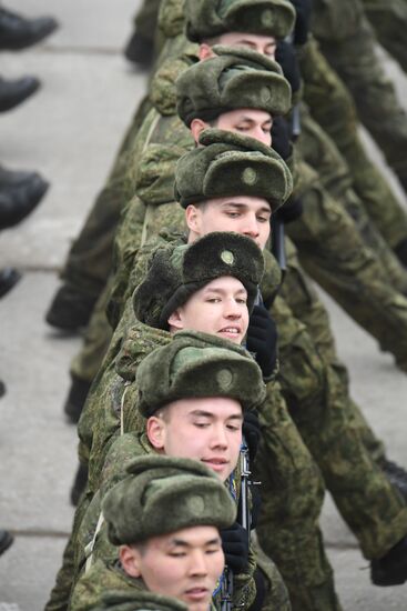 Joint drill for marching personnel of Moscow Garrison ahead of military parade