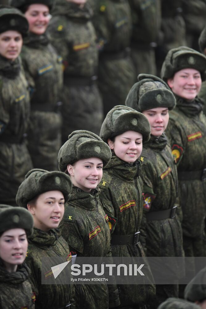 Joint drill for marching personnel of Moscow Garrison ahead of military parade