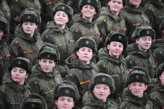 Joint drill for marching personnel of Moscow Garrison ahead of military parade