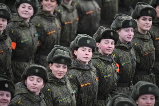 Joint drill for marching personnel of Moscow Garrison ahead of military parade