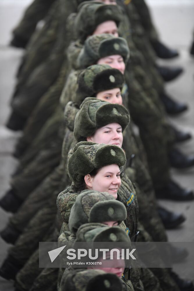 Joint drill for marching personnel of Moscow Garrison ahead of military parade