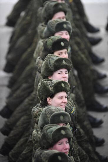 Joint drill for marching personnel of Moscow Garrison ahead of military parade