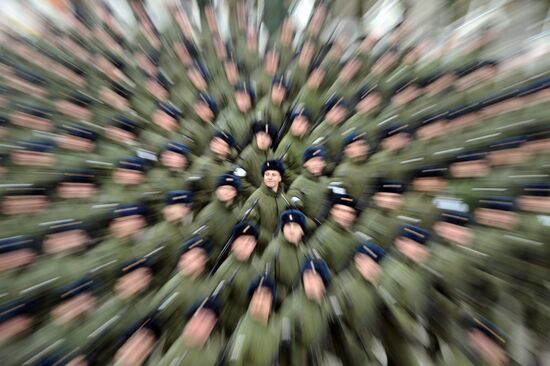 Joint drill for marching personnel of Moscow Garrison ahead of military parade