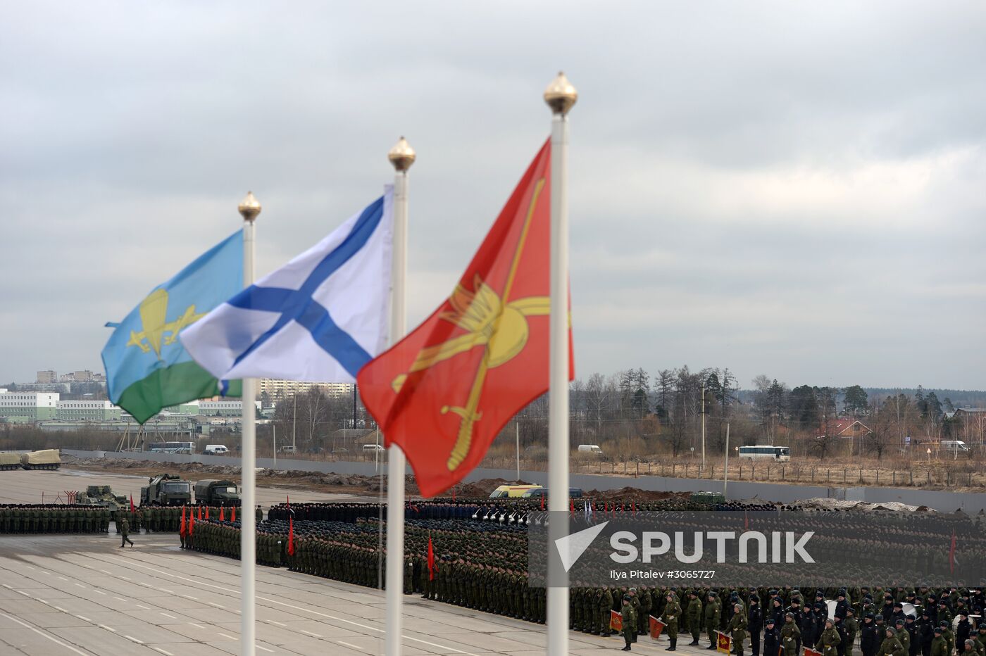 Joint drill for marching personnel of Moscow Garrison ahead of military parade