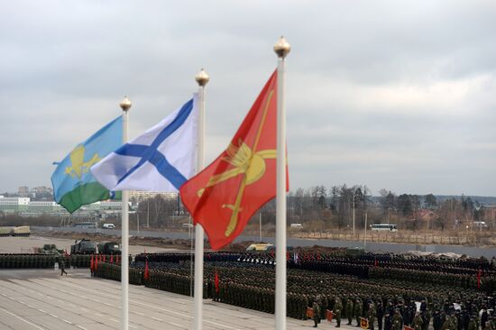 Joint drill for marching personnel of Moscow Garrison ahead of military parade