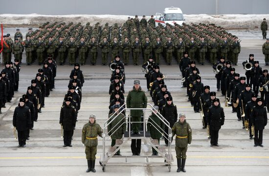 Joint drill for marching personnel of Moscow Garrison ahead of military parade