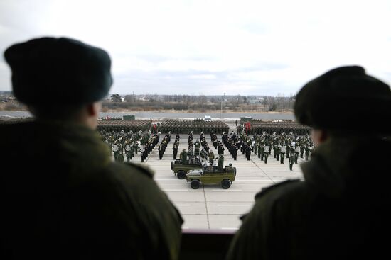 Joint drill for marching personnel of Moscow Garrison ahead of military parade