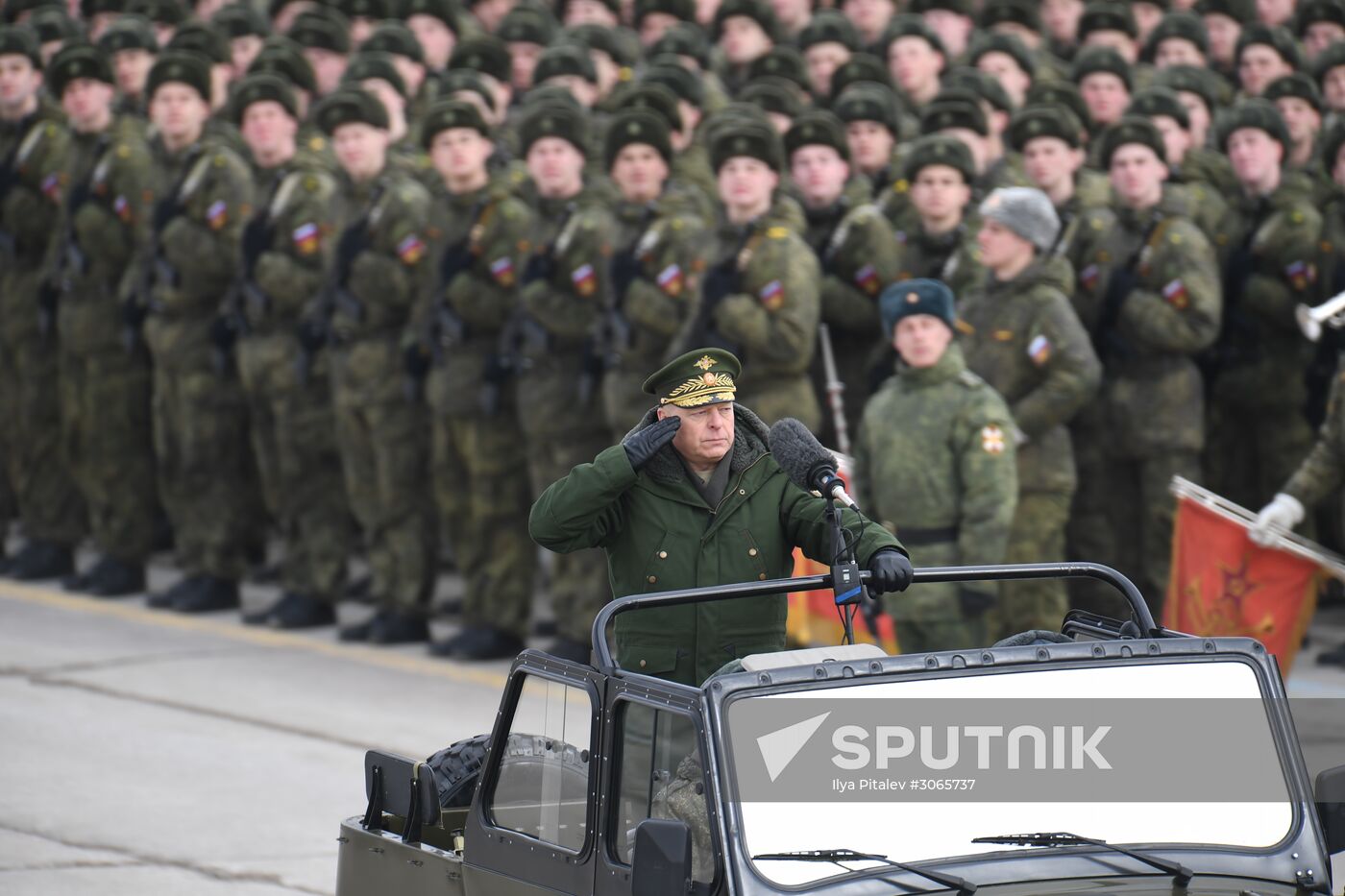 Joint drill for marching personnel of Moscow Garrison ahead of military parade