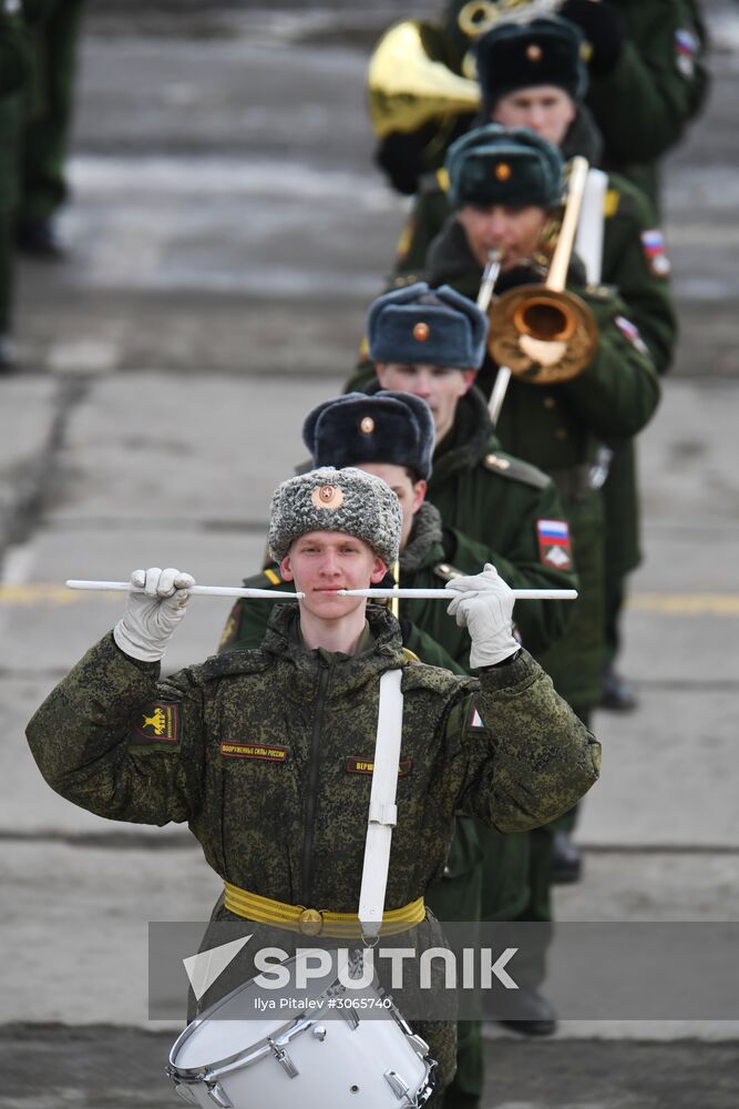 Joint drill for marching personnel of Moscow Garrison ahead of military parade