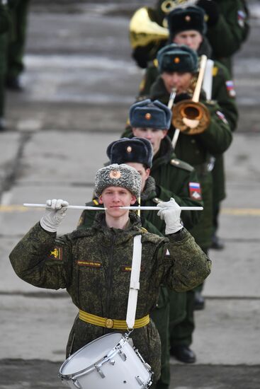 Joint drill for marching personnel of Moscow Garrison ahead of military parade