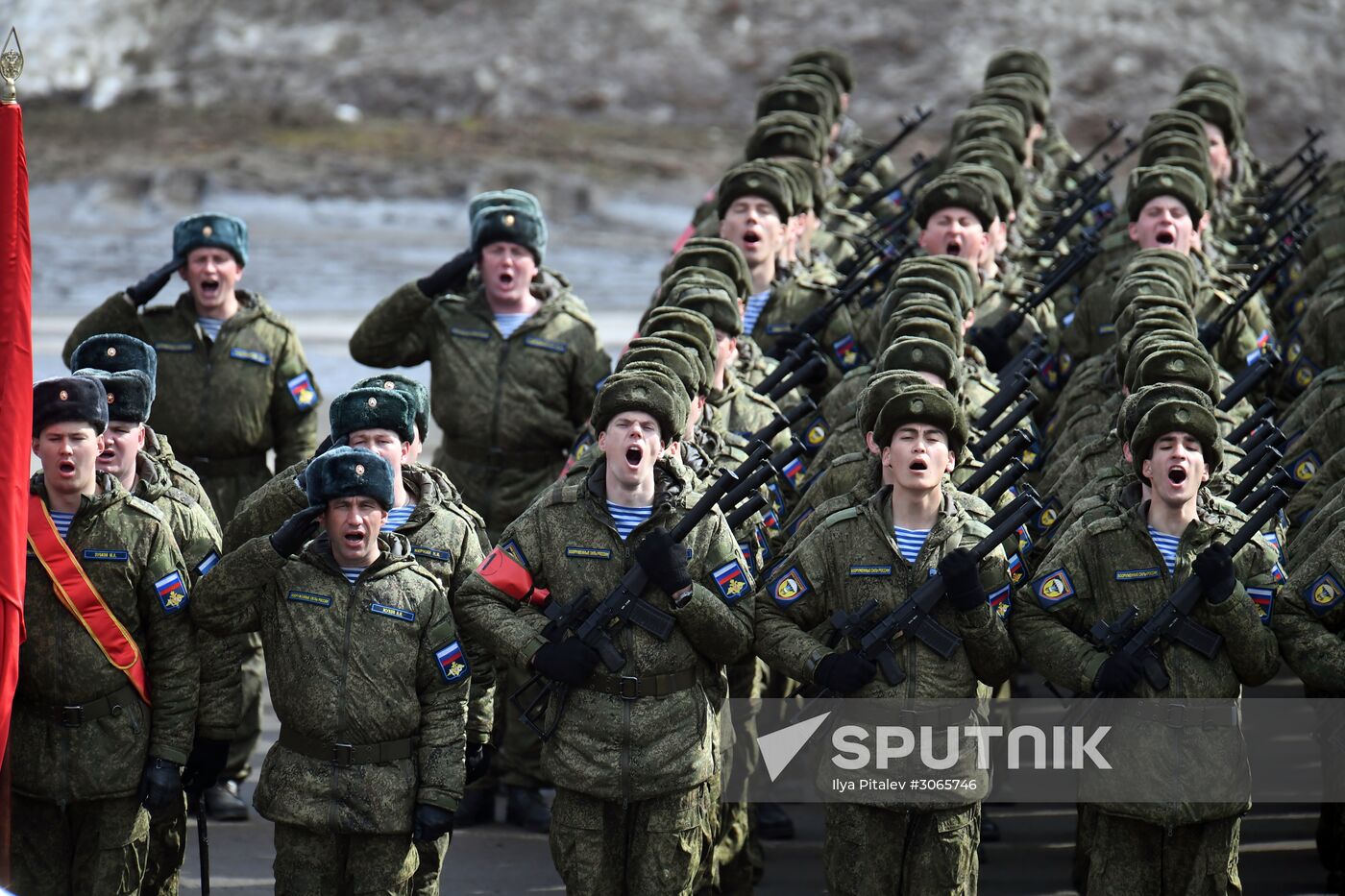 Joint drill for marching personnel of Moscow Garrison ahead of military parade