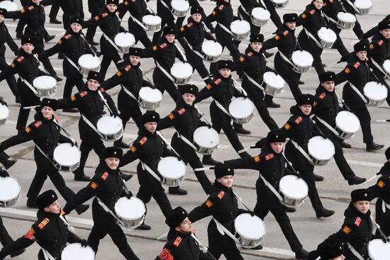 Joint drill for marching personnel of Moscow Garrison ahead of military parade