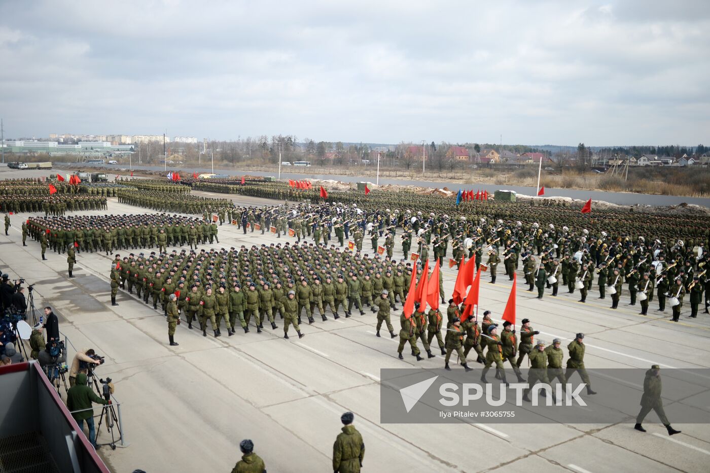 Joint drill for marching personnel of Moscow Garrison ahead of military parade