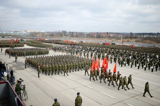 Joint drill for marching personnel of Moscow Garrison ahead of military parade