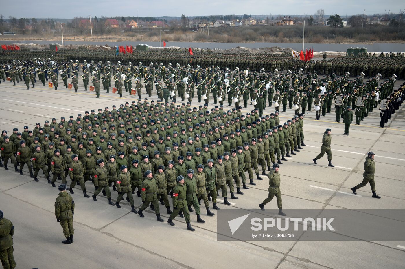 Joint drill for marching personnel of Moscow Garrison ahead of military parade