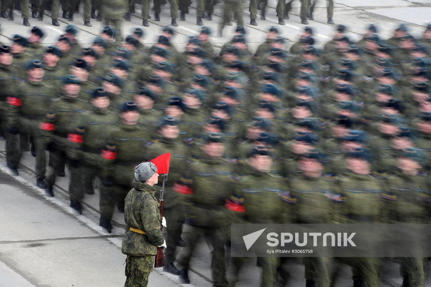 Joint drill for marching personnel of Moscow Garrison ahead of military parade