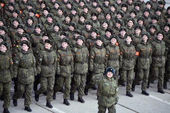 Joint drill for marching personnel of Moscow Garrison ahead of military parade