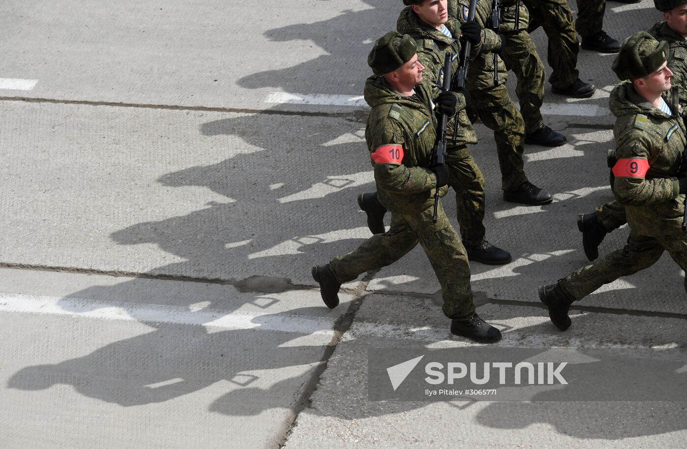 Joint drill for marching personnel of Moscow Garrison ahead of military parade