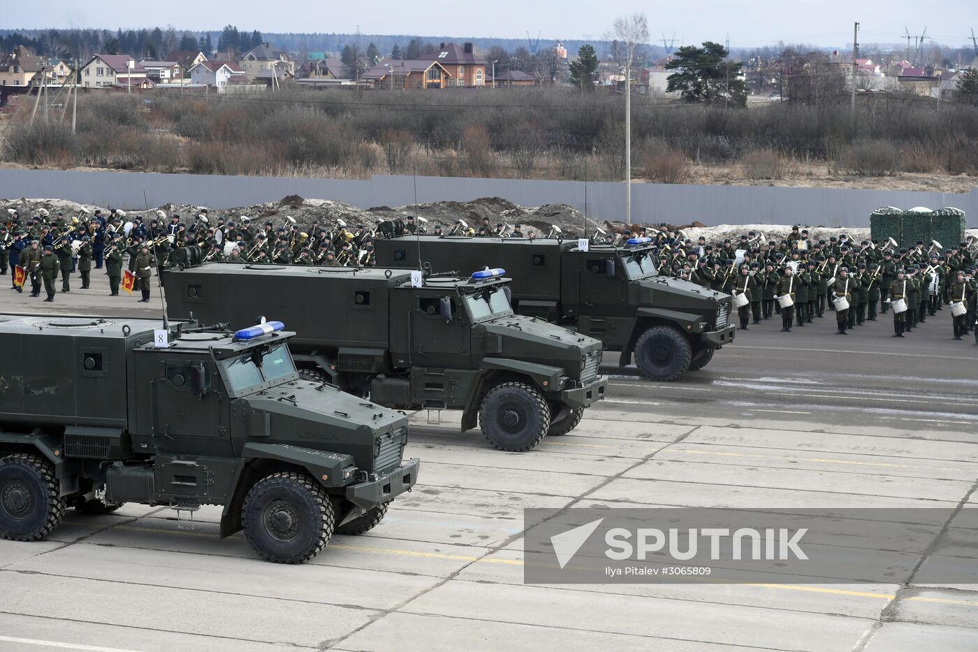 Joint drill for marching personnel of Moscow Garrison ahead of military parade