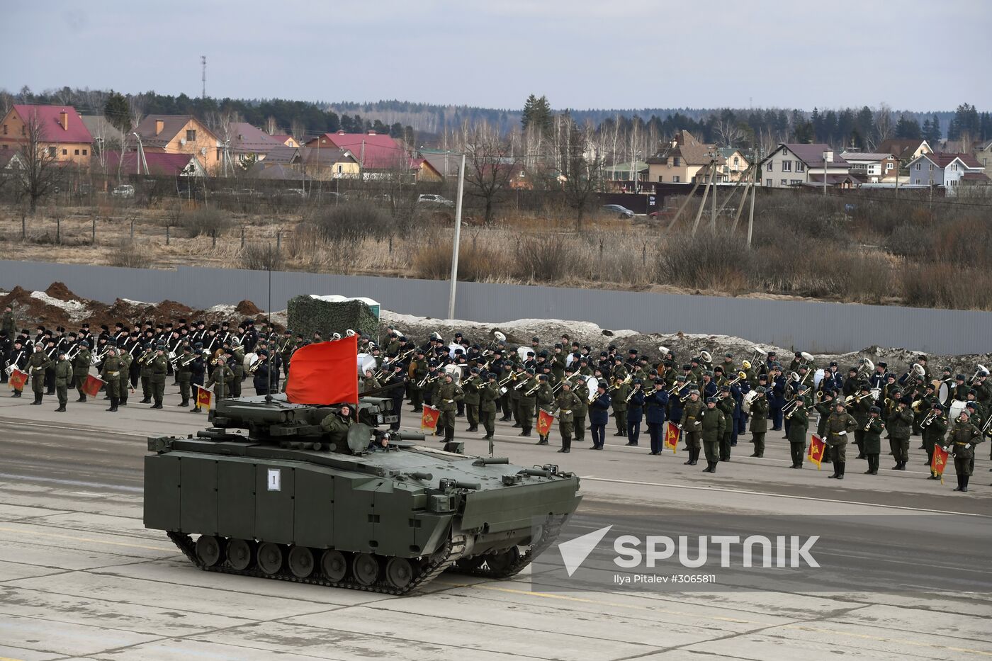 Joint drill for marching personnel of Moscow Garrison ahead of military parade