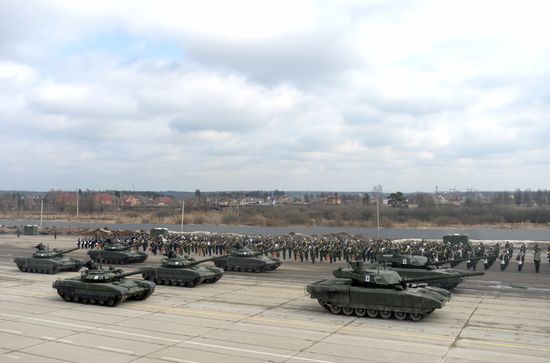 Joint drill for marching personnel of Moscow Garrison ahead of military parade