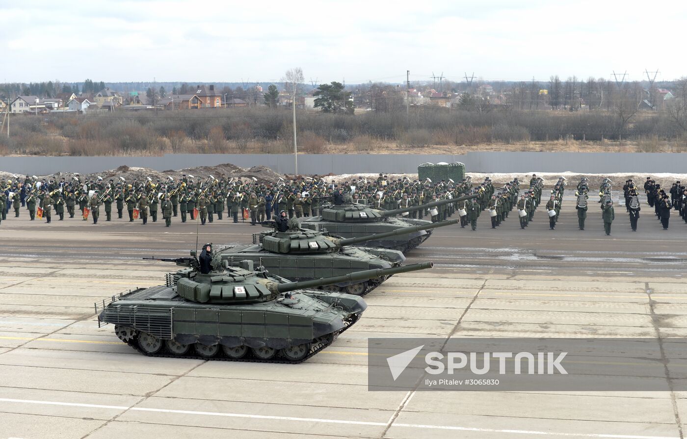 Joint drill for marching personnel of Moscow Garrison ahead of military parade