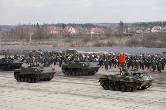 Joint drill for marching personnel of Moscow Garrison ahead of military parade