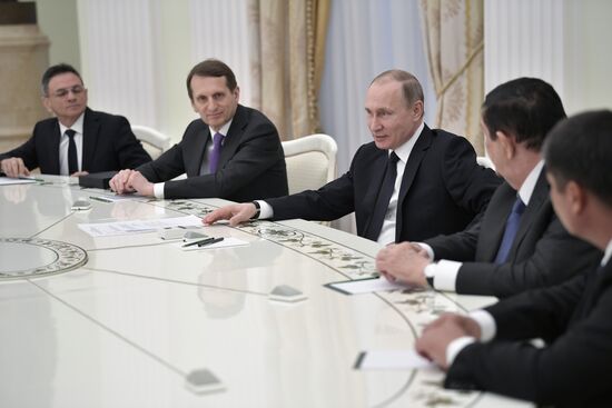 President Vladimir Putin meets with Council of Heads of the CIS Security and Intelligence Agencies