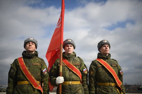 Joint drill for marching personnel of Moscow Garrison ahead of military parade