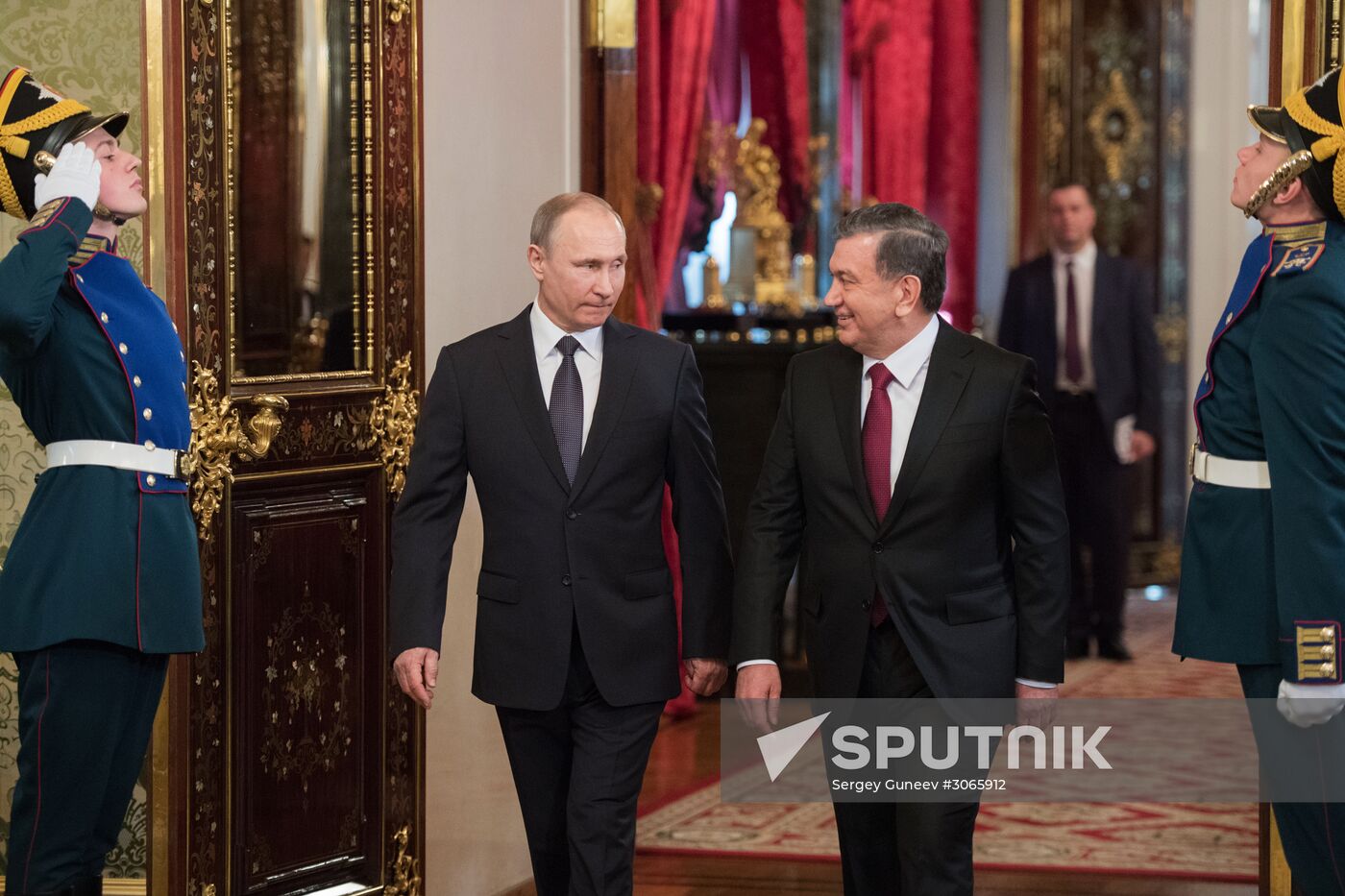 President Vladimir Putin meets with President of Uzbekistan Shavkat Mirziyoyev