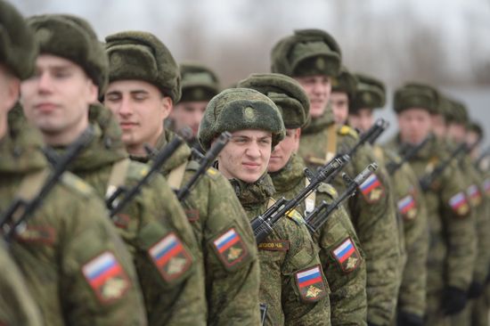 Joint drill for marching personnel of Moscow Garrison ahead of military parade