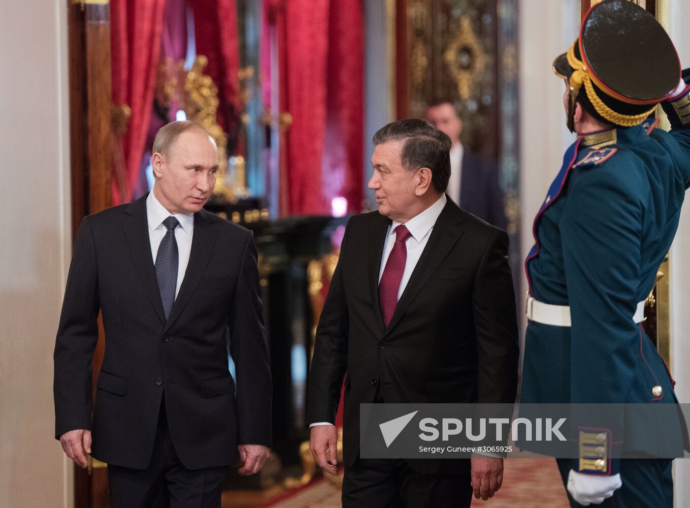 President Vladimir Putin meets with President of Uzbekistan Shavkat Mirziyoyev