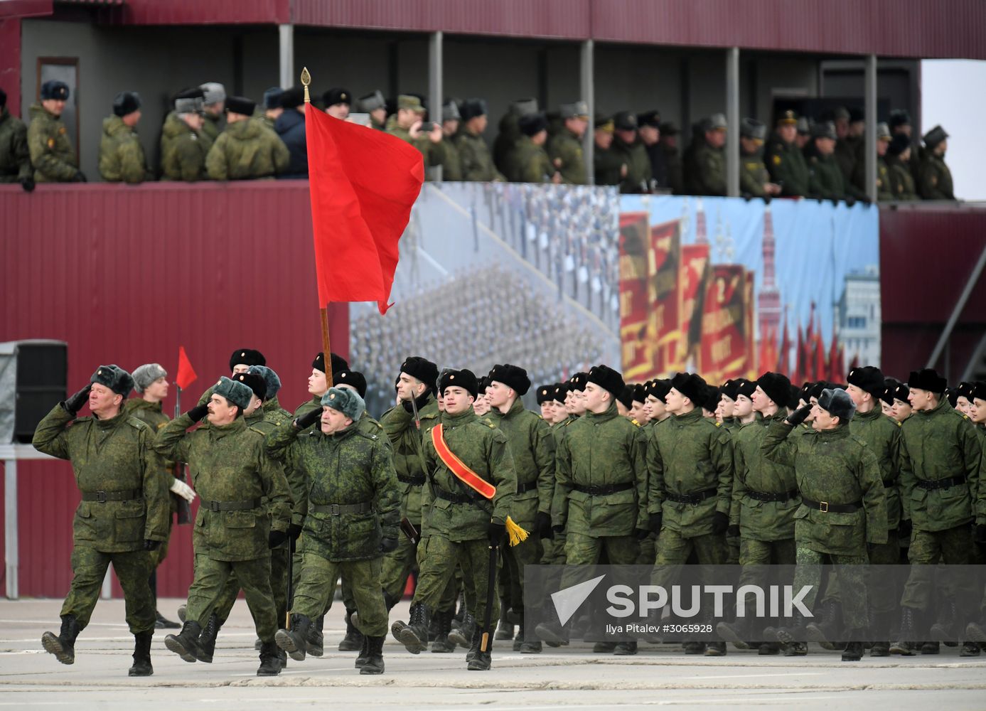 Joint drill for marching personnel of Moscow Garrison ahead of military parade