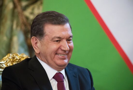 President Vladimir Putin meets with President of Uzbekistan Shavkat Mirziyoyev