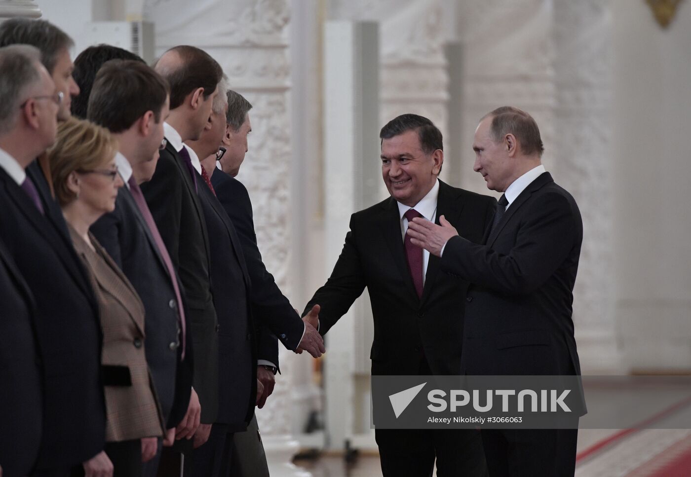 President Vladimir Putin meets with President of Uzbekistan Shavkat Mirziyoyev