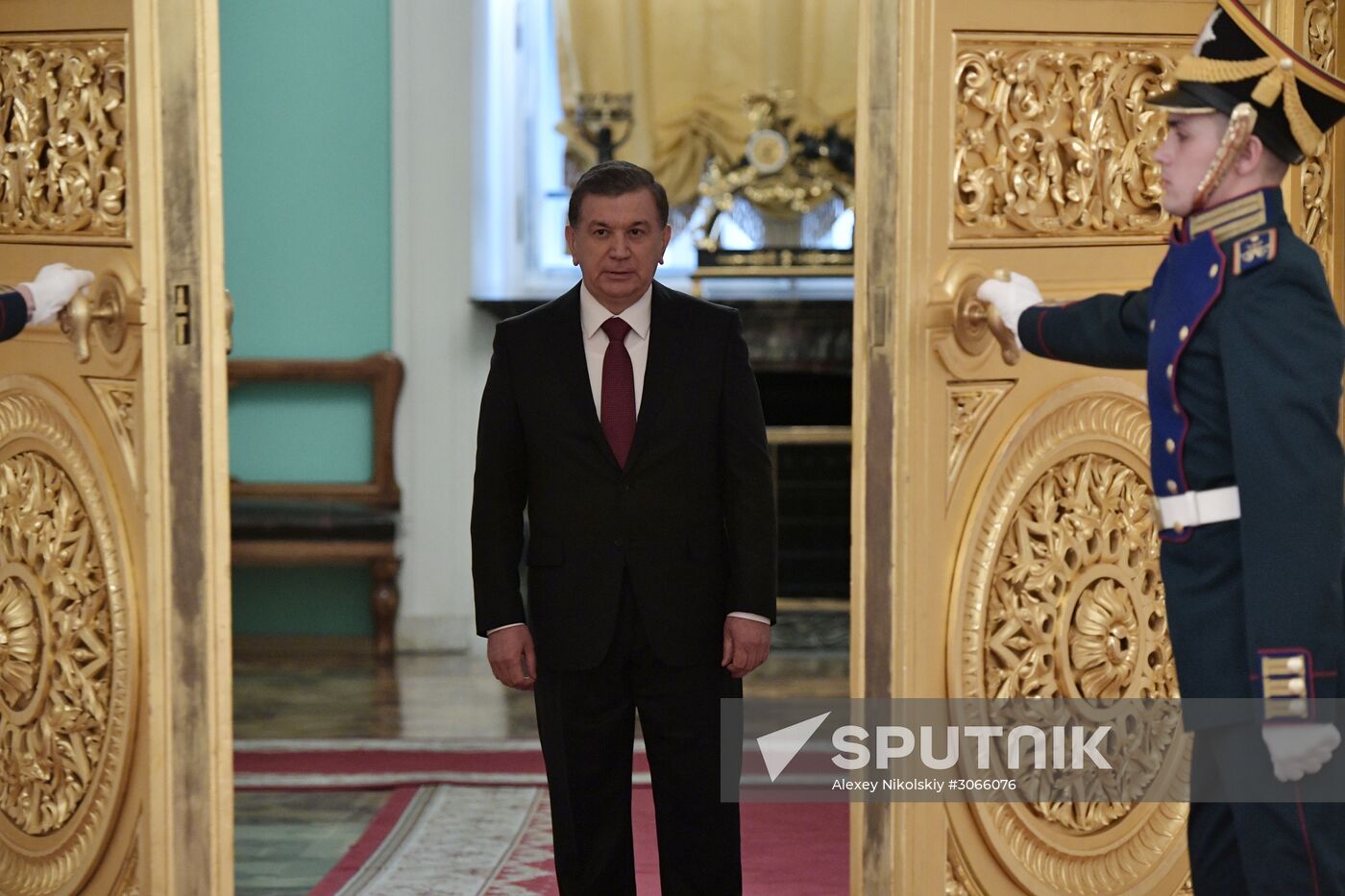 President Vladimir Putin meets with President of Uzbekistan Shavkat Mirziyoyev