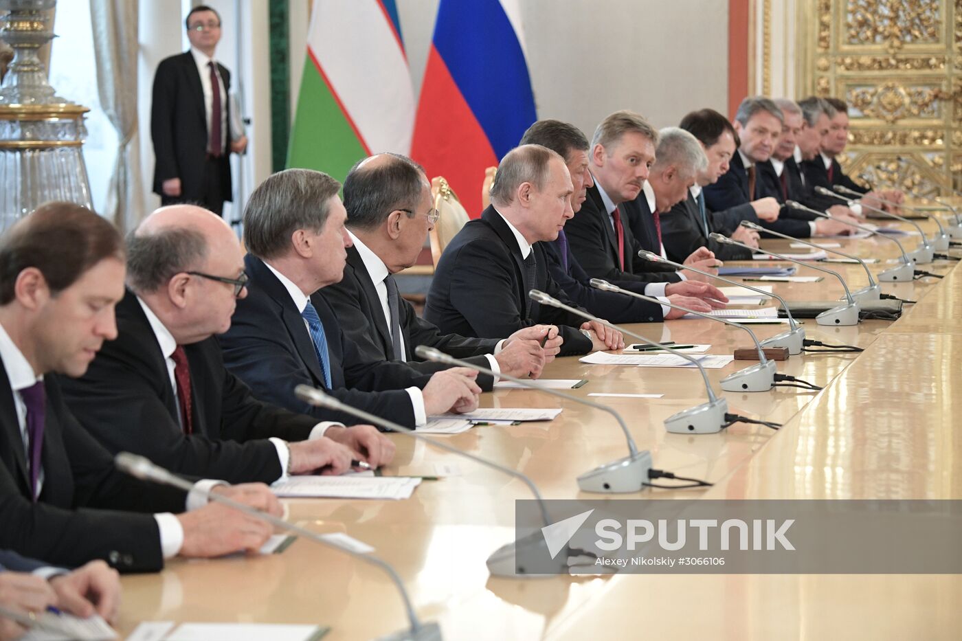 President Vladimir Putin meets with President of Uzbekistan Shavkat Mirziyoyev