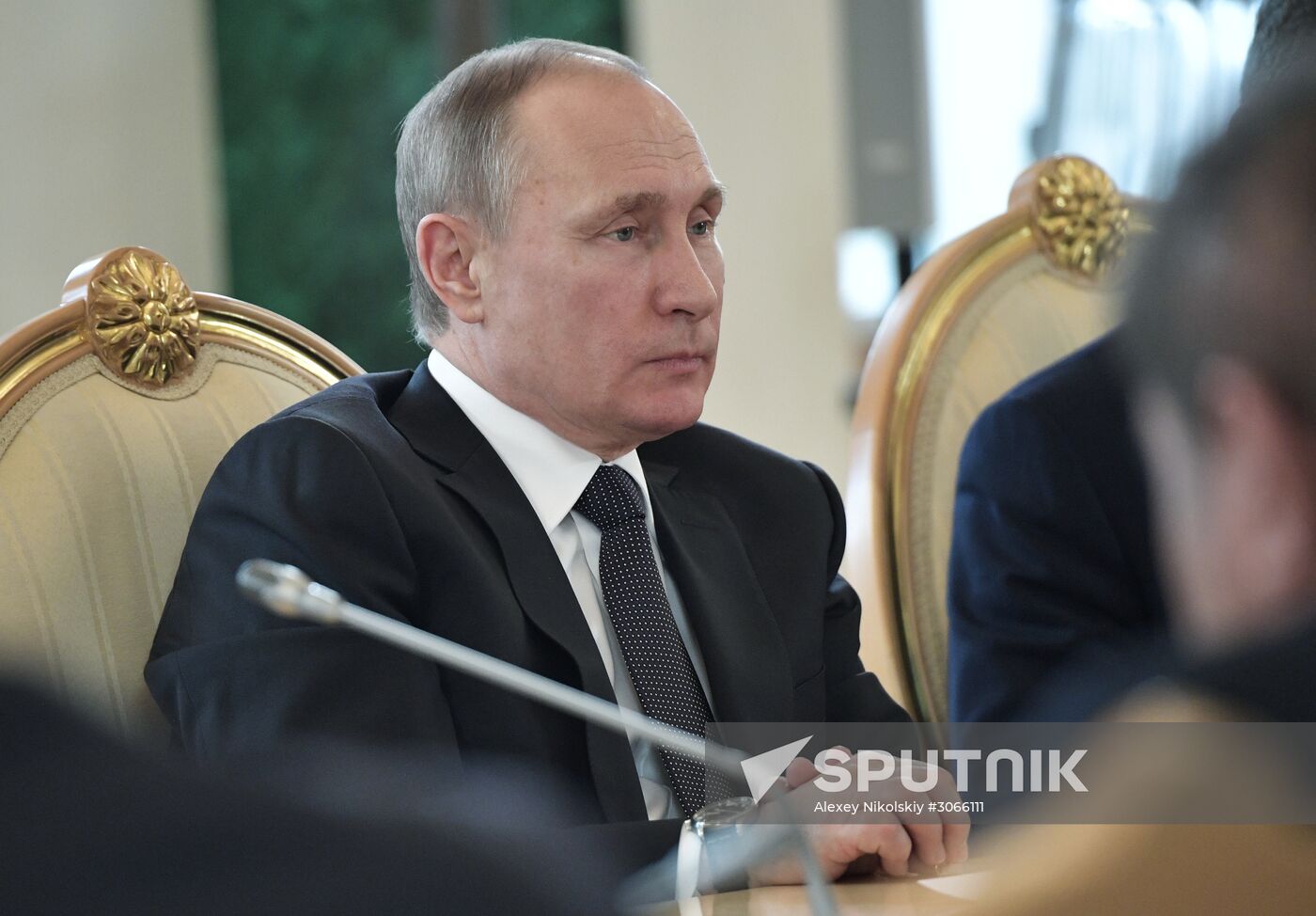 President Vladimir Putin meets with President of Uzbekistan Shavkat Mirziyoyev