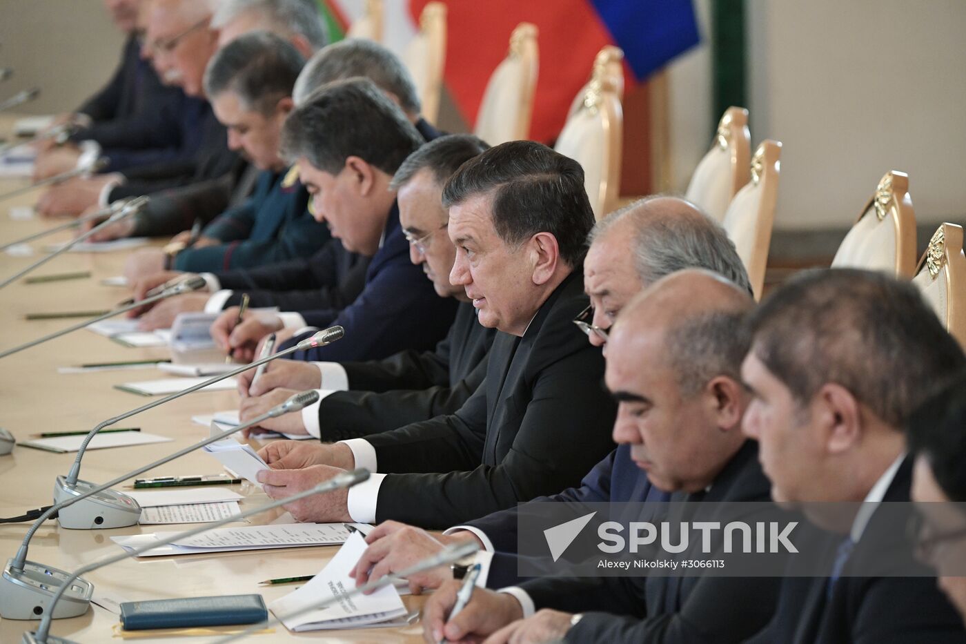 President Vladimir Putin meets with President of Uzbekistan Shavkat Mirziyoyev