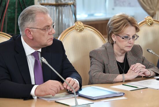 President Vladimir Putin meets with President of Uzbekistan Shavkat Mirziyoyev