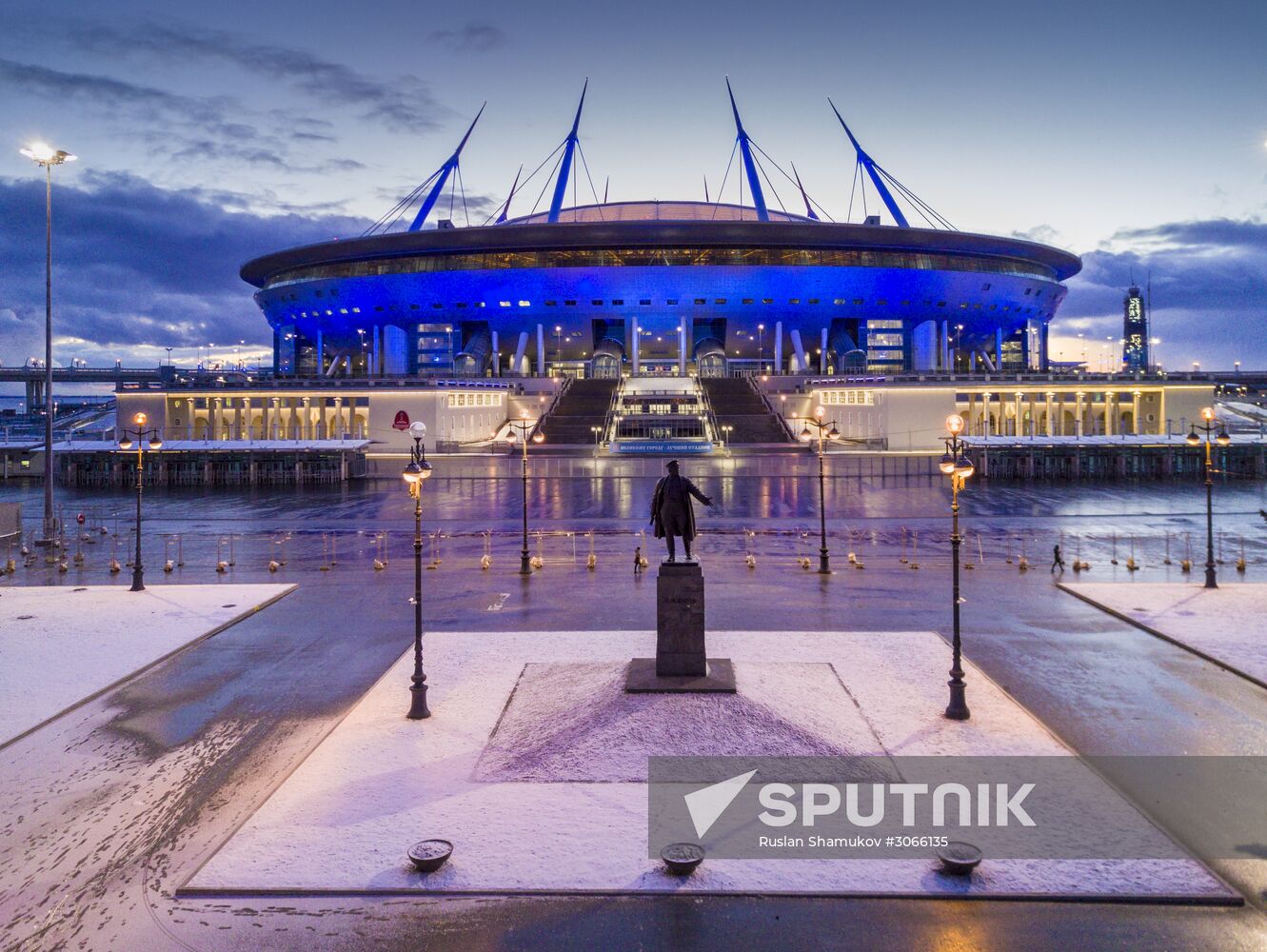 St. Petersburg Arena on Krestovsky Island in St. Petersburg