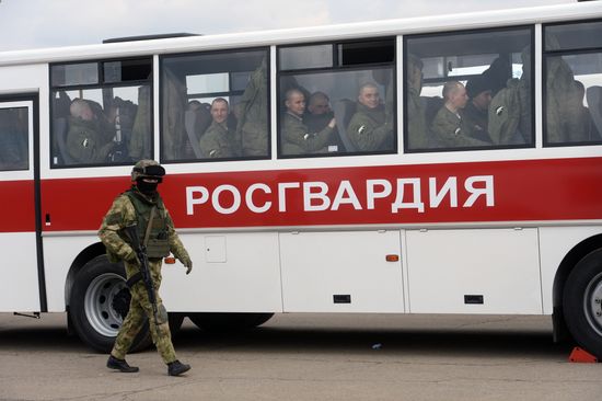 Joint drill for marching personnel of Moscow Garrison ahead of military parade
