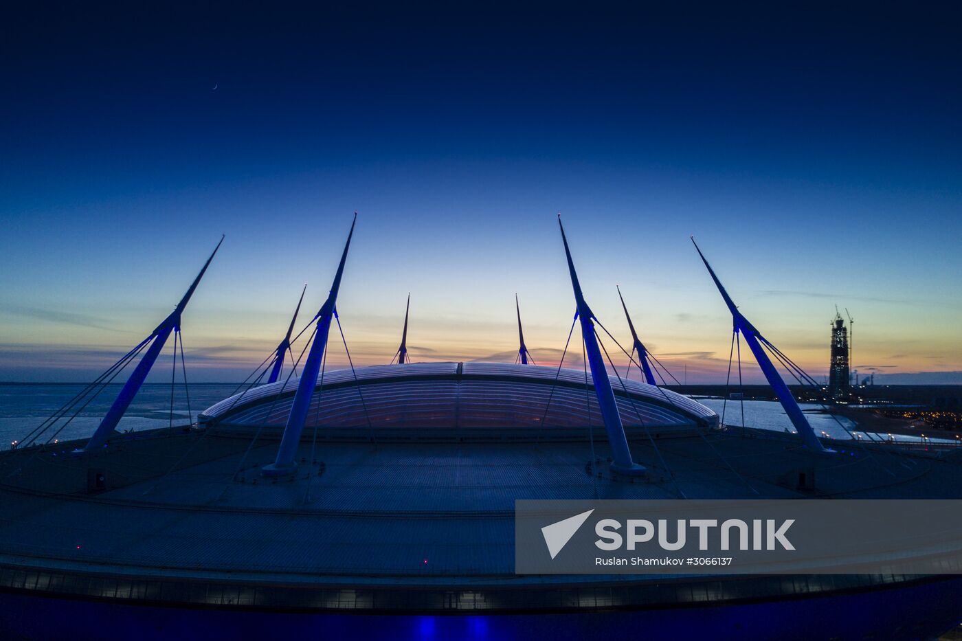 Saint Petersburg Stadium on Krestovsky Island in St. Petersburg