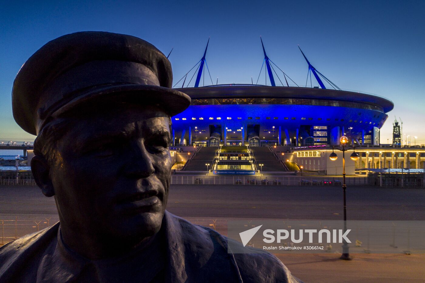 Saint Petersburg Stadium on Krestovsky Island in St. Petersburg