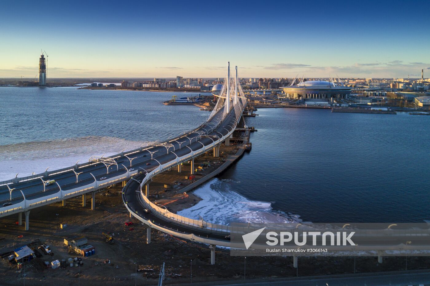 Saint Petersburg Stadium on Krestovsky Island in St. Petersburg