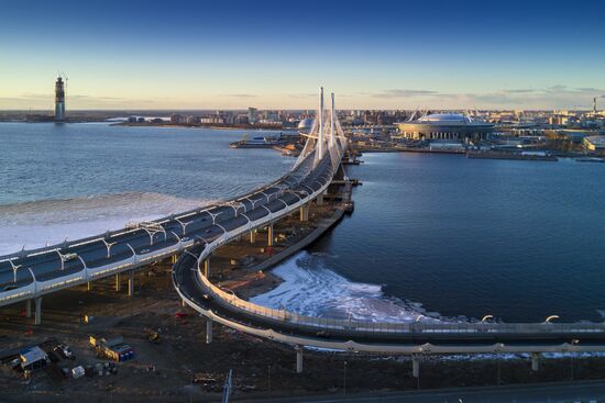 Saint Petersburg Stadium on Krestovsky Island in St. Petersburg