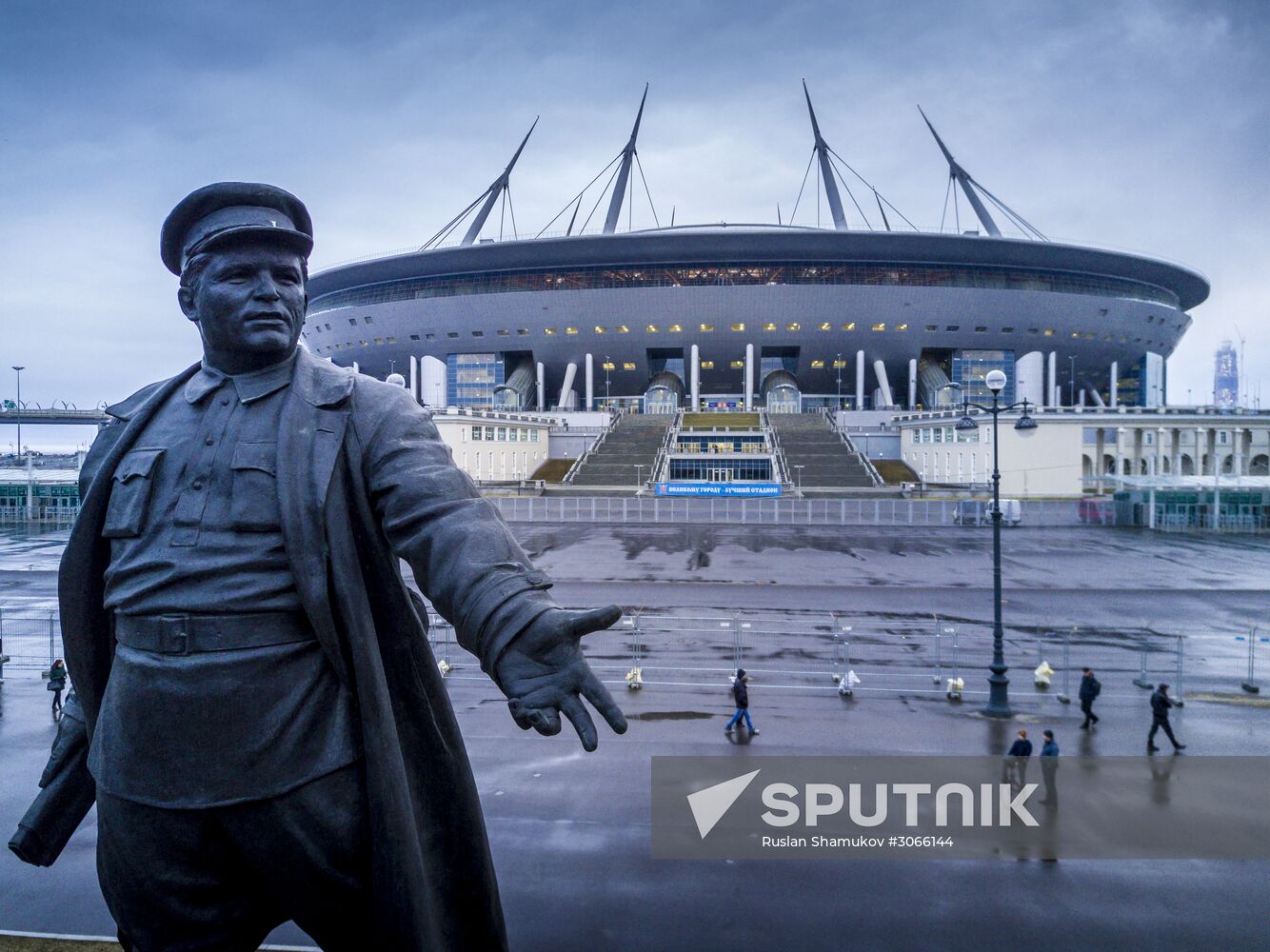 Saint Petersburg Stadium on Krestovsky Island in St. Petersburg
