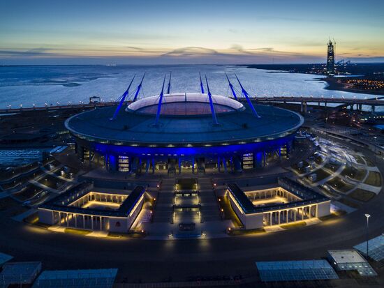Saint Petersburg Stadium on Krestovsky Island in St. Petersburg